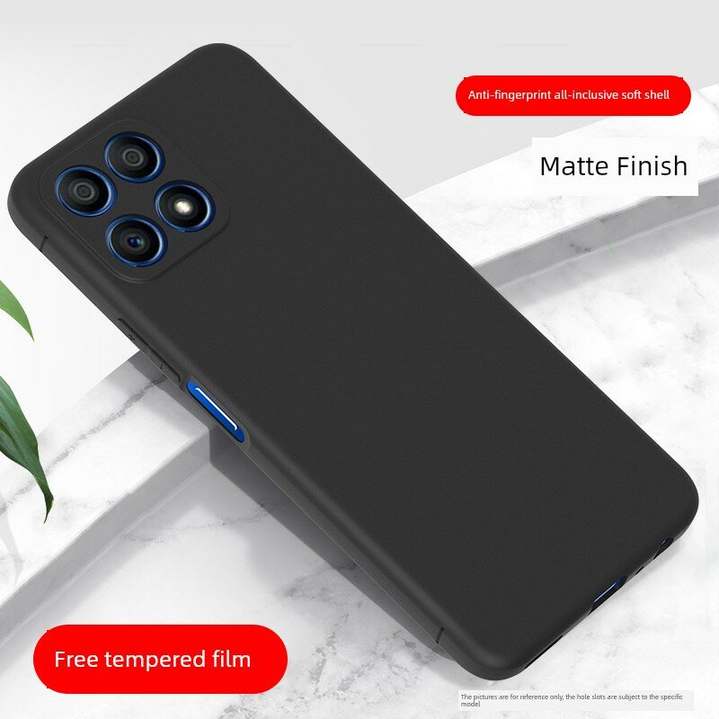 Чехол для Honor Magic8 из матового пластика, черный, устойчивый к ударам и отпечаткам пальцев