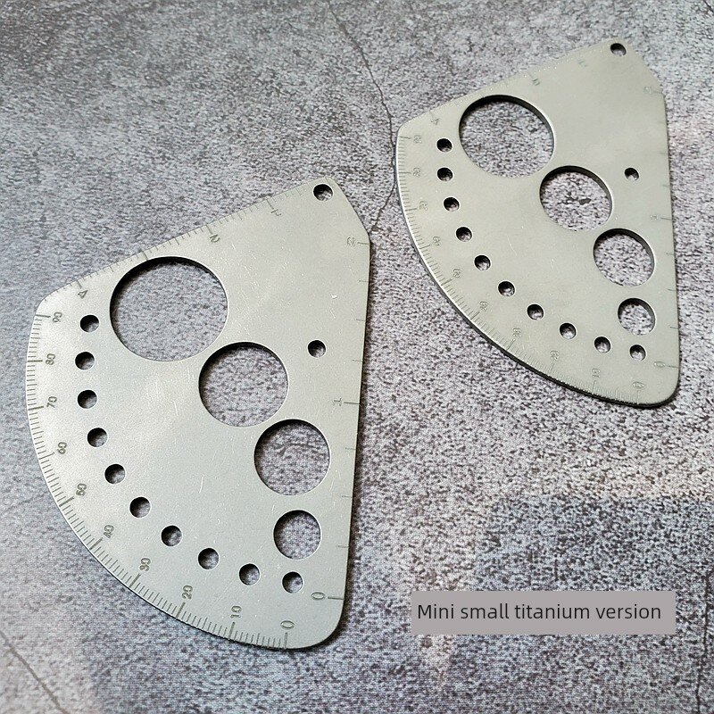 Компактная маленькая титановая сплав CNC линейка транспортир треугольный циркуль для черчения и образования