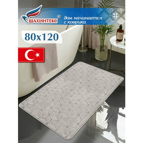 фото Коврик для ванной, прикроватный коврик противоскользящий. shahintex рр 80х120 002 перламутр 51