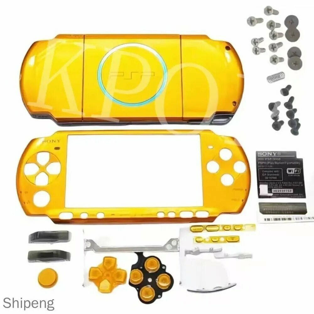 Полный корпус PSP 3000 + кнопки для ремонта консоли Комплект для замены корпуса PSP 3000 Monster Hunter