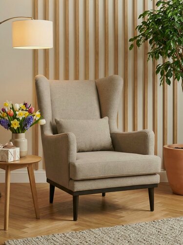 Изображение товара Кресло мягкое Вегас, кресло мягкое для дома бежевое рогожка Dream lux 4