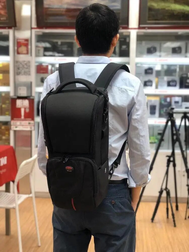 Черный водонепроницаемый рюкзак для камеры DSLR Tamron Sigma