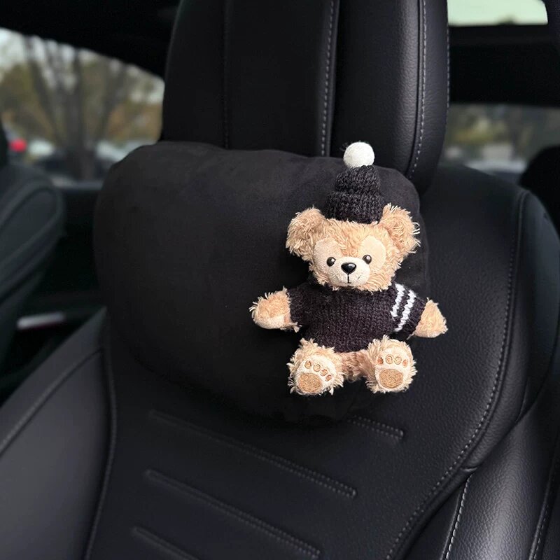 Полосатая черная Duffy автомобильная подушка головы, одна штука для комфорта сиденья в автомобиле