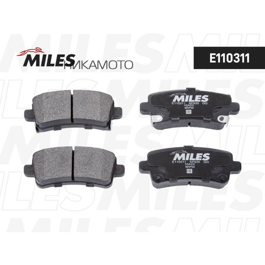 MILES E110311 Колодки тормозные задние (без датчика) (Смесь Semi-Metallic) (OPEL INSIGNIA 08-/SAAB 9-5 10-) (TRW GDB1784) E110311