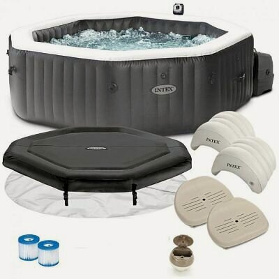 Изображение товара СПА-бассейн 130/180х71см Intex "Jet and Bubble Deluxe" 795л, восьмигр, аэромассаж
