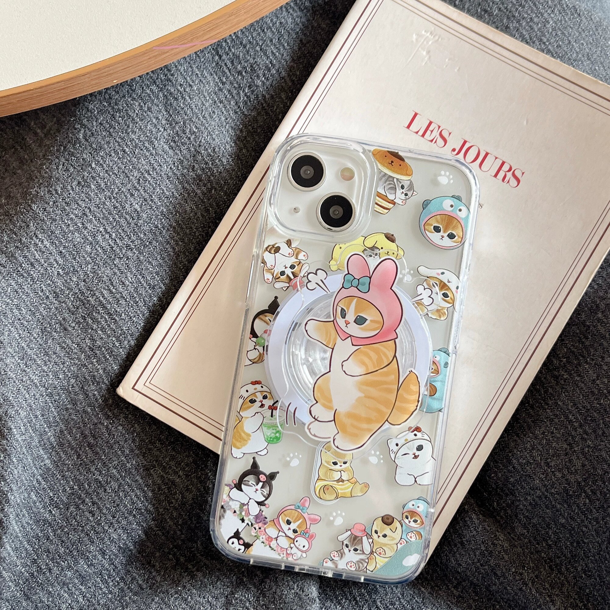 Чехол для iPhone 16 с магнитной подставкой в стиле кота Май Мелоди, коллекция Санрио