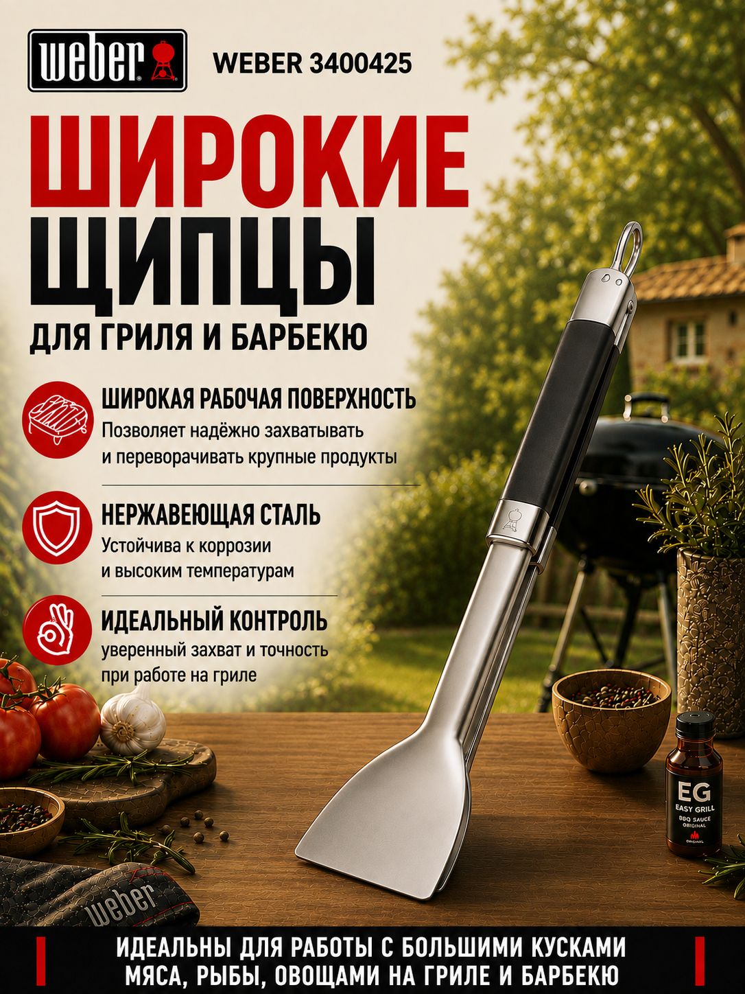 Щипцы для гриля Weber 3400425