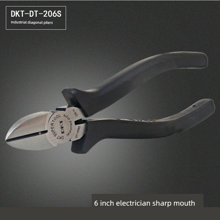 Черные водяные клещи DKT, точные клещи для электроники, 5-дюймовый острые концы, прочное металлическое исполнение для