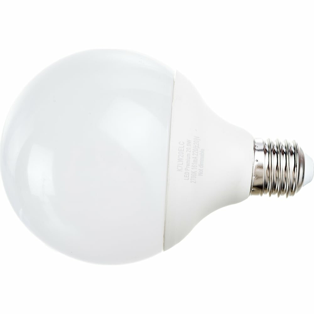 Светодиодная лампа Ecola globe LED Premium 20,0W G95 220V E27 2700K 320 шар композит 140x95 K7LW20ELC