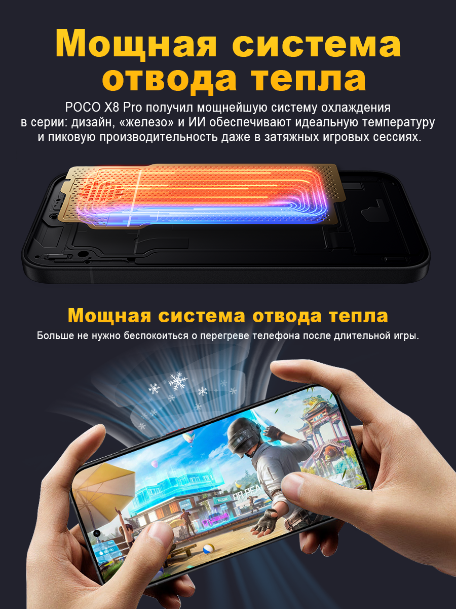Смартфон Xiaomi POCO X8 Pro 5G NFC 8/256GB Yellow Dimensity 8500-Ultra, NFC, 6,59" 1,5K 120 Гц AMOLED — фото 1