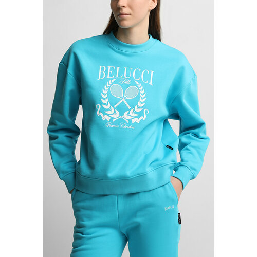 фото Свитшот belucci, размер m, , голубой