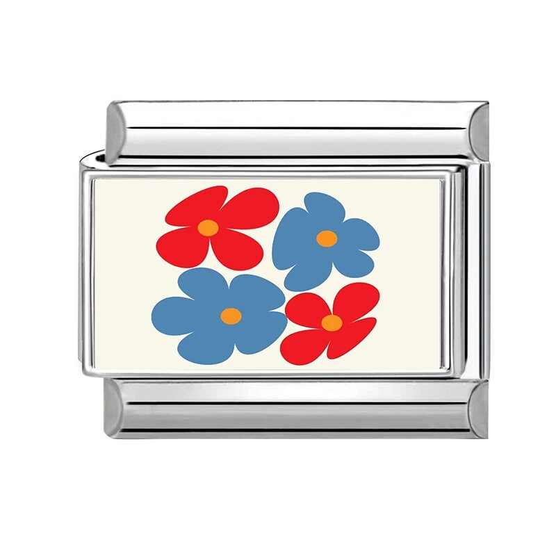 Браслет Charm 9мм с цветами, Style 19