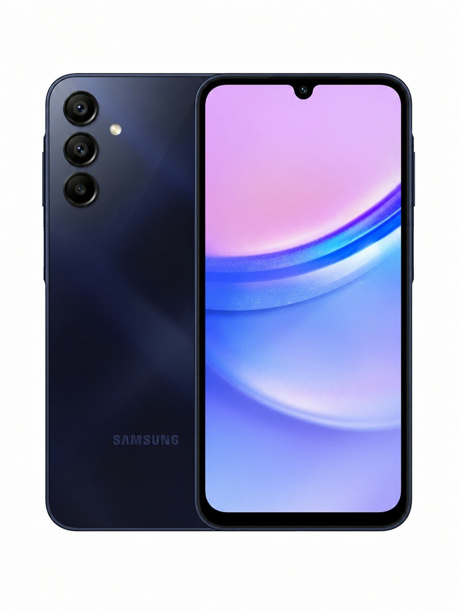Смартфон Samsung Galaxy A15 4G 6/128 ГБ, NFC, 6,5″, Super AMOLED, Сине-чёрный（A15-A155N）