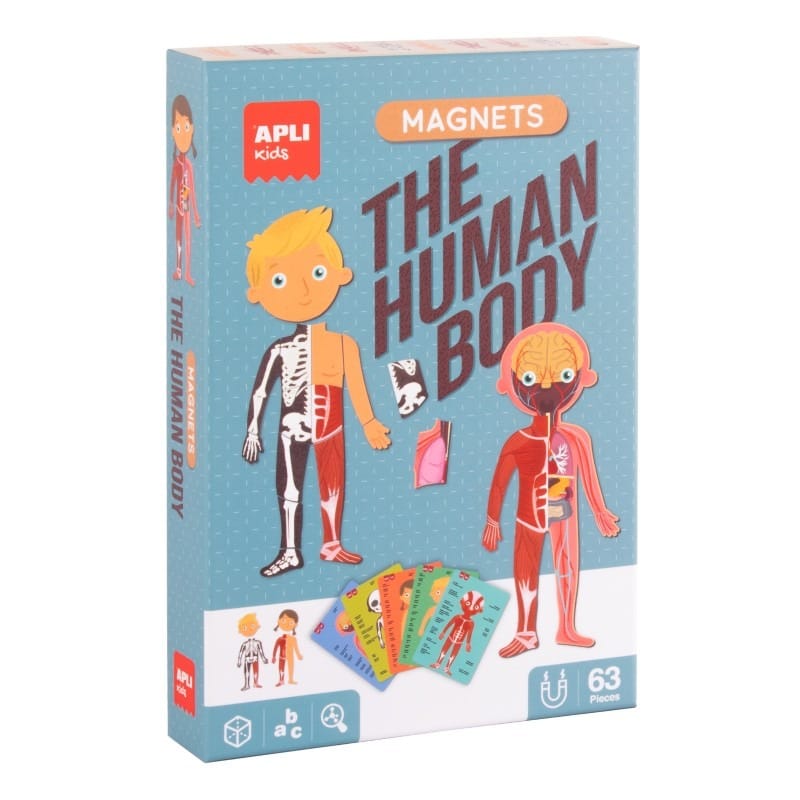 Настольная игра APLI kids магнитная головоломка тело человека, для детей