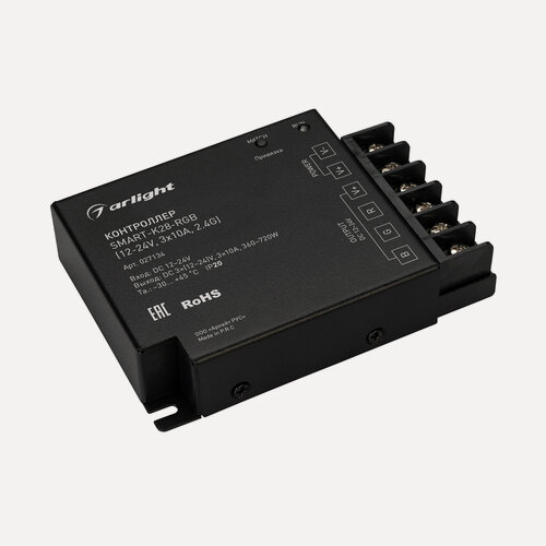 Изображение товара Контроллер SMART-K28-RGB (12-24V, 3x10A, 2.4G) (Arlight, IP20 Металл, 5 лет) 027134