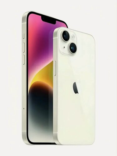 Изображение товара Смартфон Apple iPhone 14 128 ГБ, мощный процессор A15, камера pro ночью, экран OLED 6.1", белый（white）