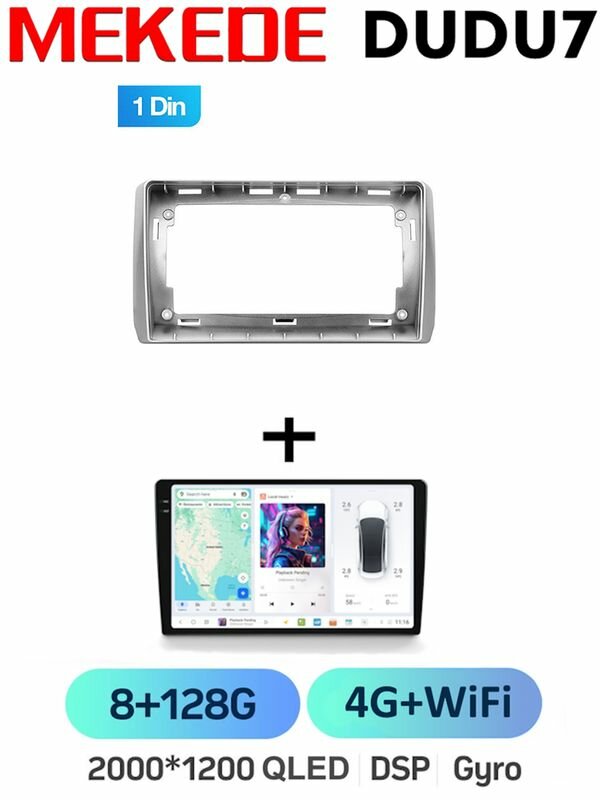 Магнитола 9" Mekede DUDU7 8/128 Gb для Toyota Ist XP110 1 Din 2007-2016 carpay Android