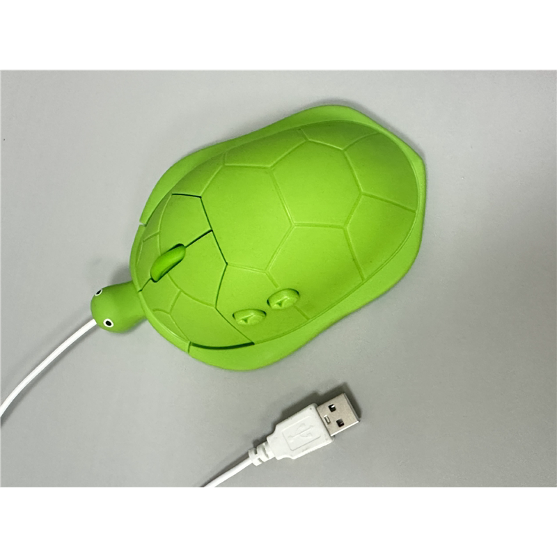 Зеленая мышь Small Turtle Generation 2, проводная, игровая мышь с кабелем 1,5 м, 6-кнопочная модель