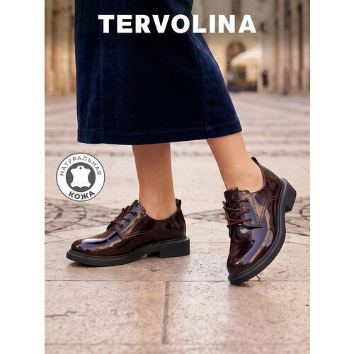 фото Полуботинки tervolina, размер 36, бордовый
