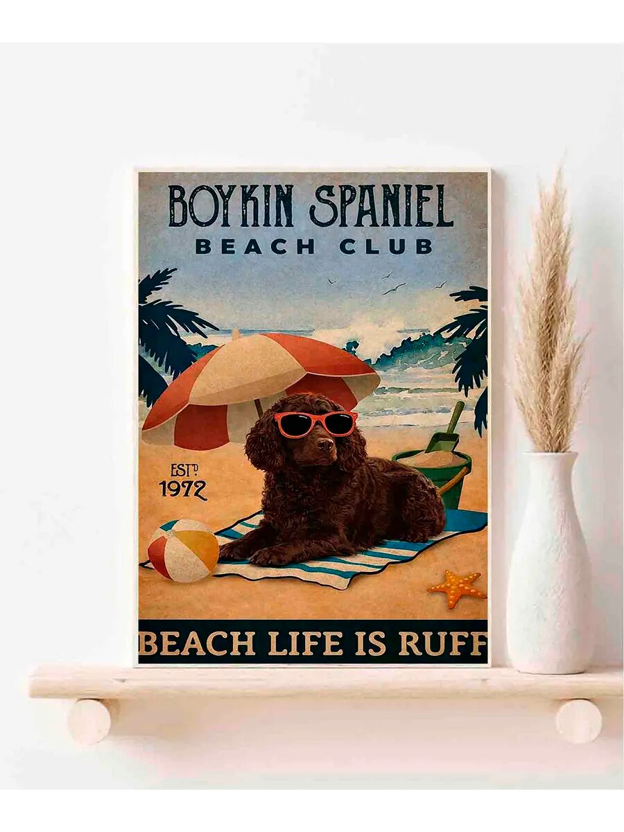 Бойкин-спаниель, Beach Life N2, Плакат 30x42см