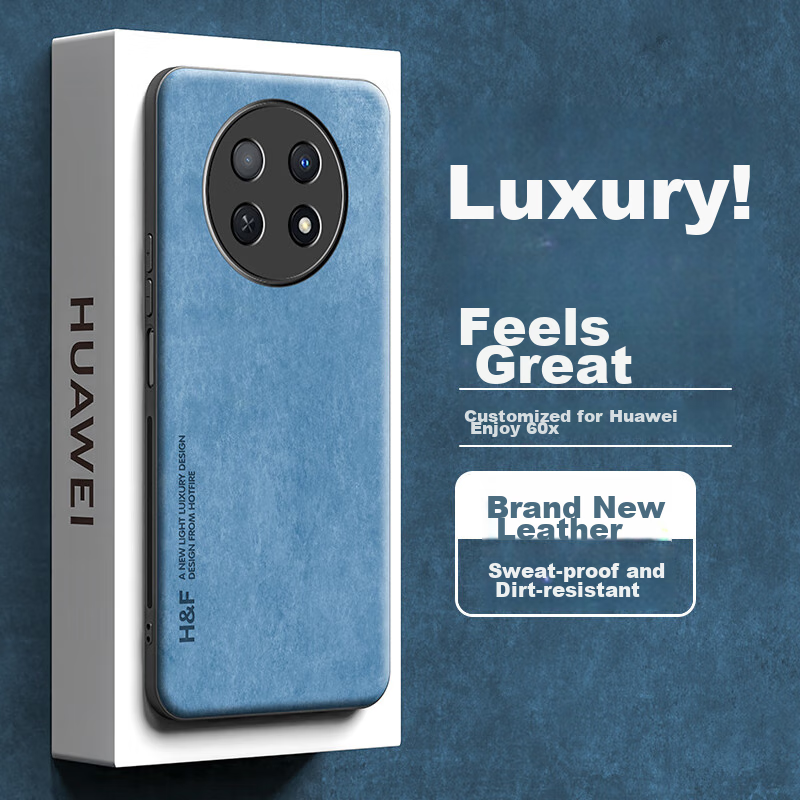 HotFire Силиконовый чехол для Huawei Enjoy 60X - Матовый кожаный эффект с защитой от падений Цвет：Новый обновленный