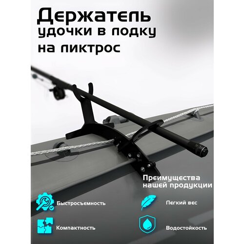 Держатель удочки для лодки ПВХ на ликтрос
