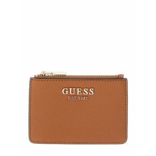 Кошелек GUESS, фактура зернистая, коньячный