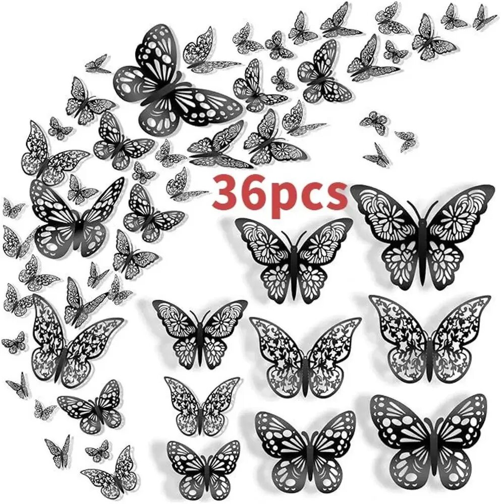 Бабочки для декора,36pcs — фото 1