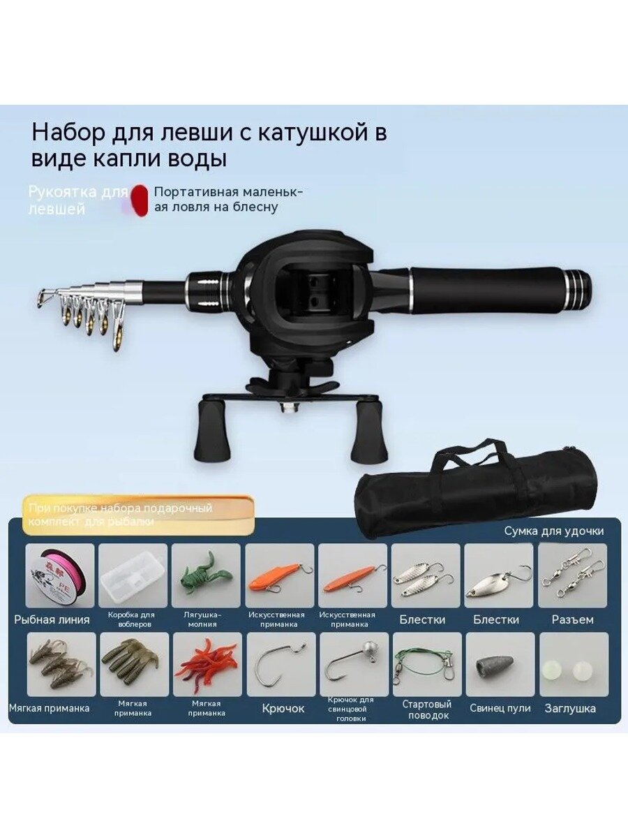 Спиннинговое удилище 207 см, тест до 20 г, углеволокно, полая вершинка