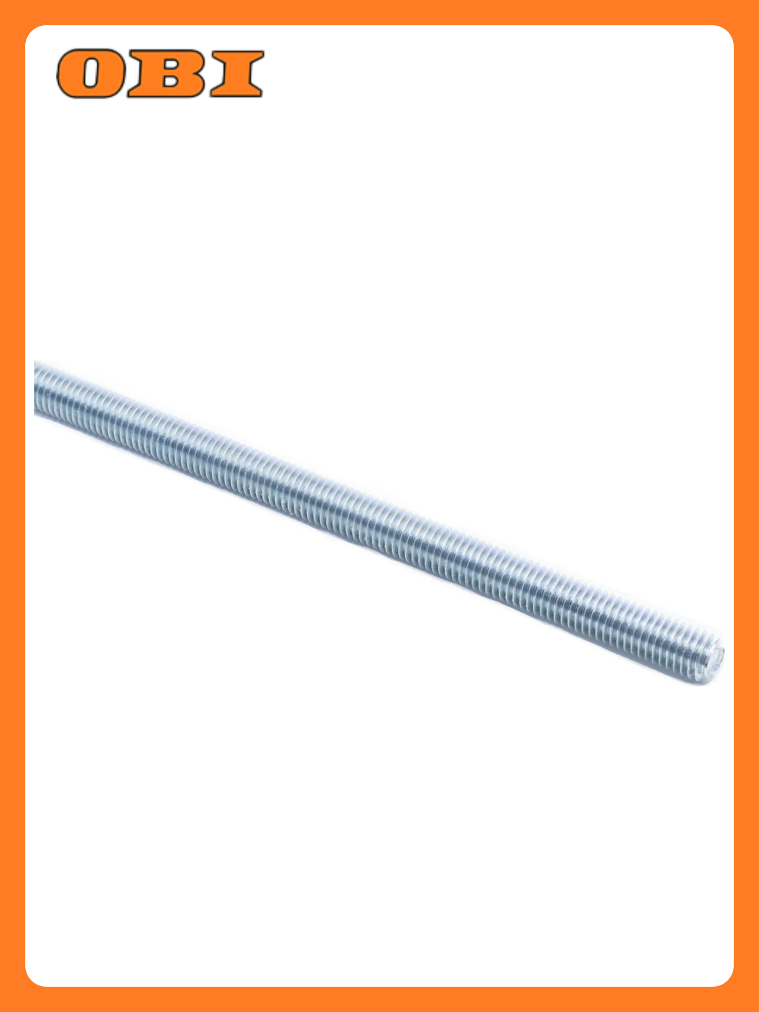 Штанга Стройбат DIN 975  резьбовая  сталь  длина 1000мм  серая