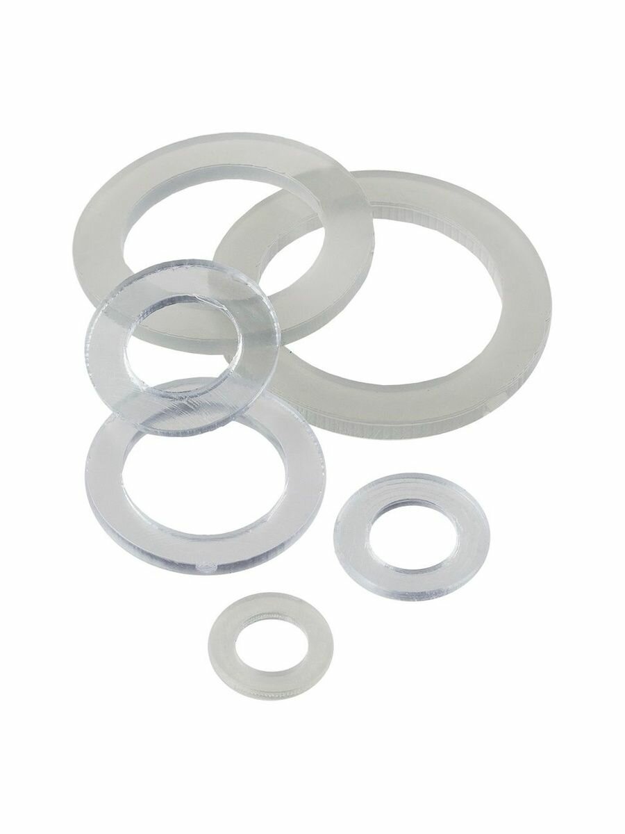 Набор сантехнических прокладок "Сантехник" из ПВХ №3+, MasterProf — фото 1