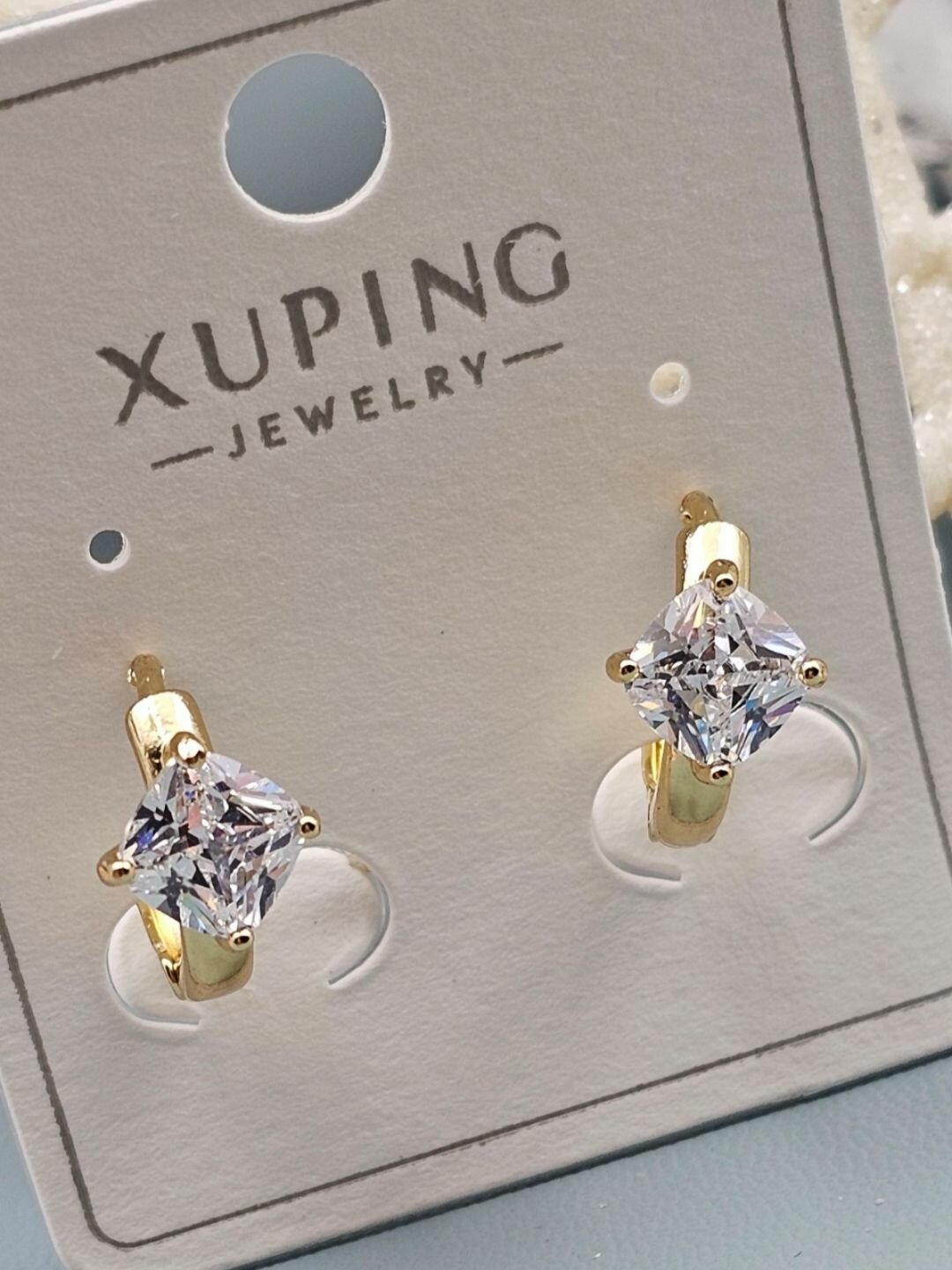 Комплект серег, фианит