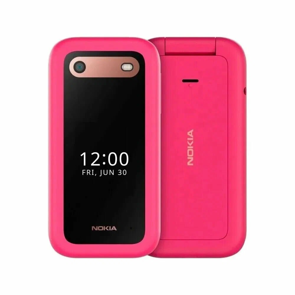 Кнопочный телефон Nokia 2660, 2 SIM, раскладушка, розовый (TA-1469)