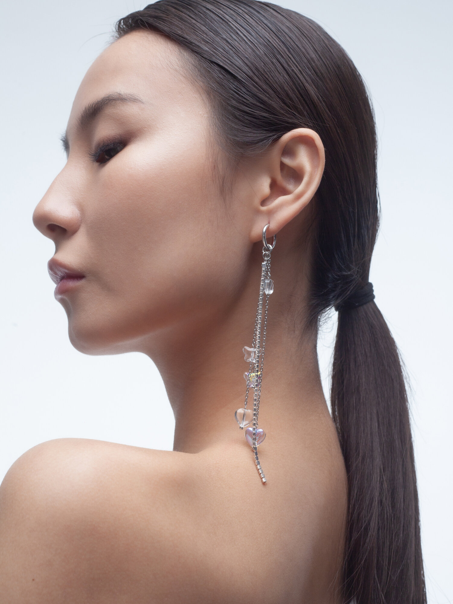 Серьги-трансформеры, кристалл, стекло