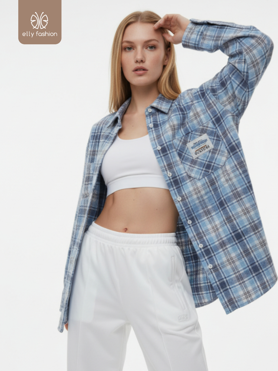 Блуза , размер M, Голубая — фото 1