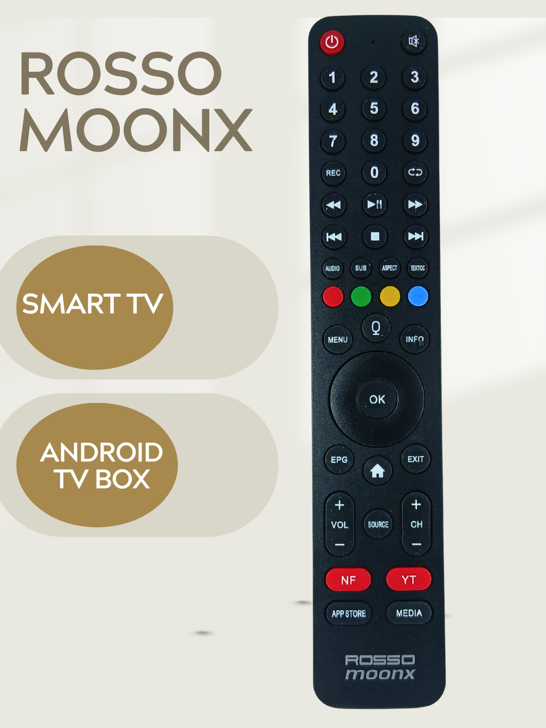 Пульт ROSSO MoonX, для Smart TV и Android TV Box, дистанционное управление