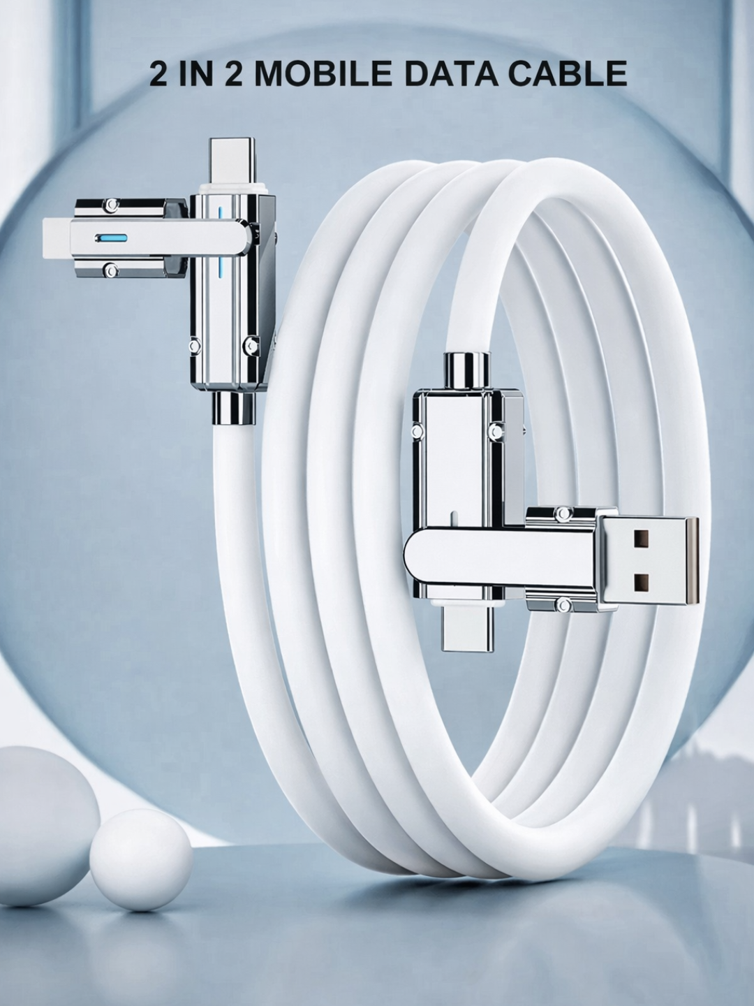 Трансформер-кабель, для питания, USB: Type-C, Lightning, Type-C — фото 1