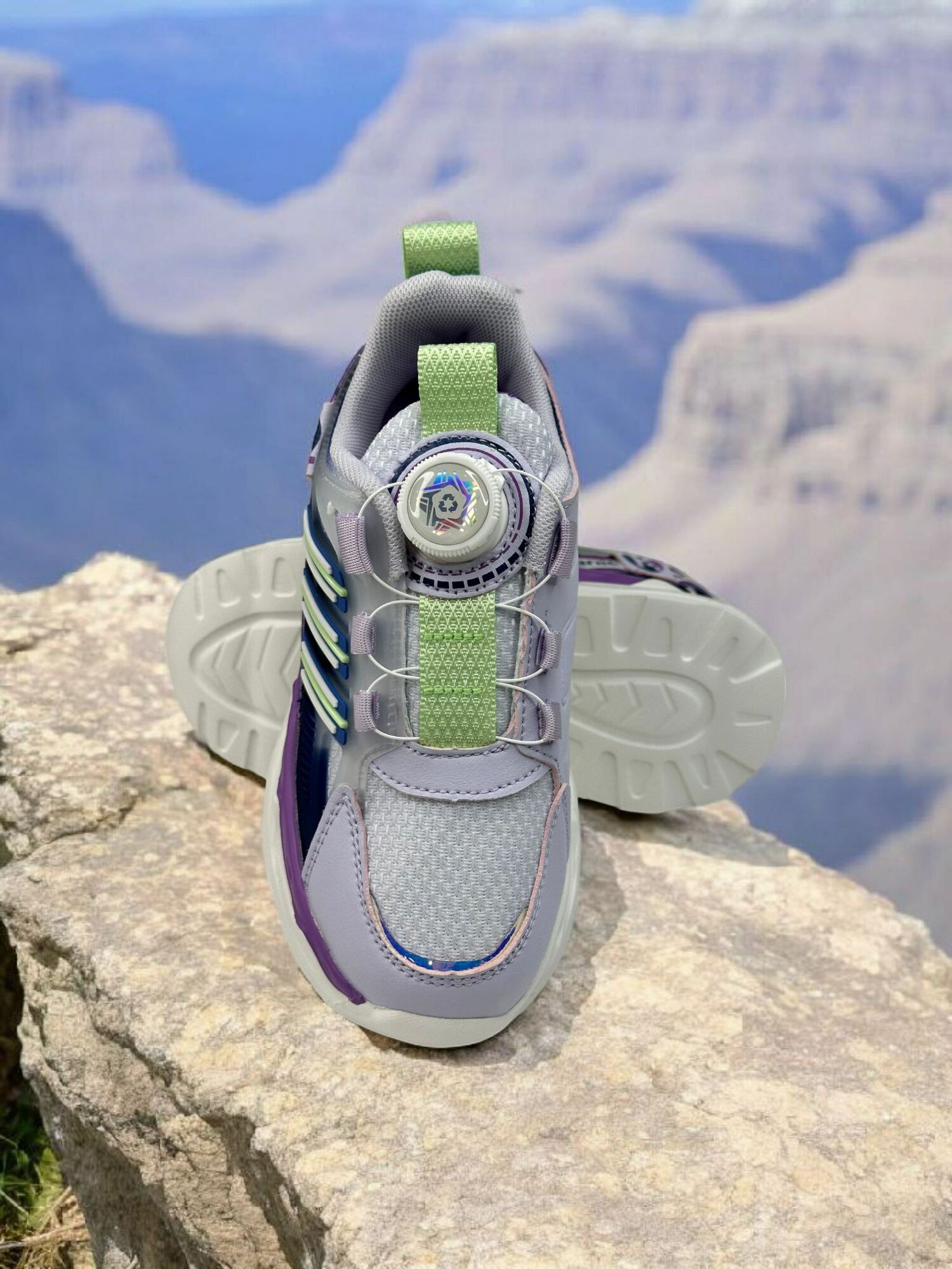 Кеды, размер 36, синий, белый, фиолетовый — фото 1