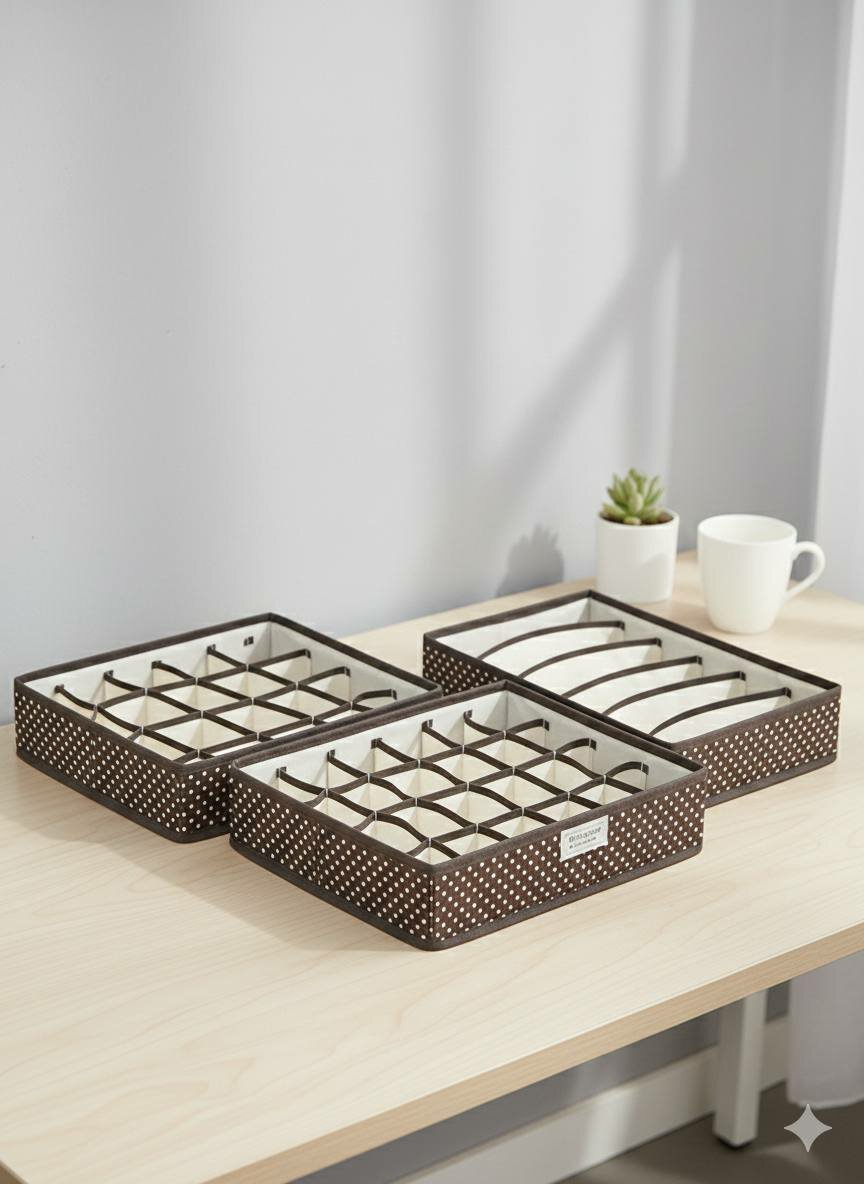 Набор органайзеров для одежды и нижнего белья в ящик (3 шт.) — фото 1