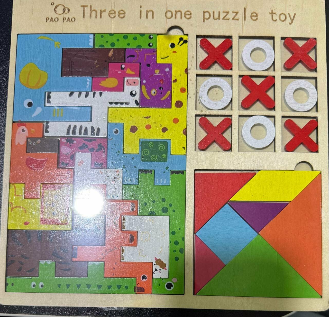 Настольная игра Geometric figures, 130 деталей, акрил, бумага, дерево — фото 1