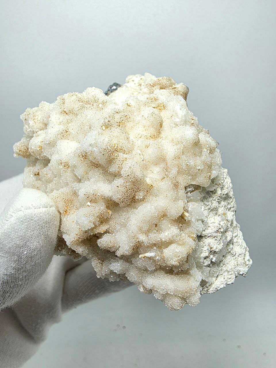 Друза кварца со сфалеритом 102 мм, 407 г. — фото 1