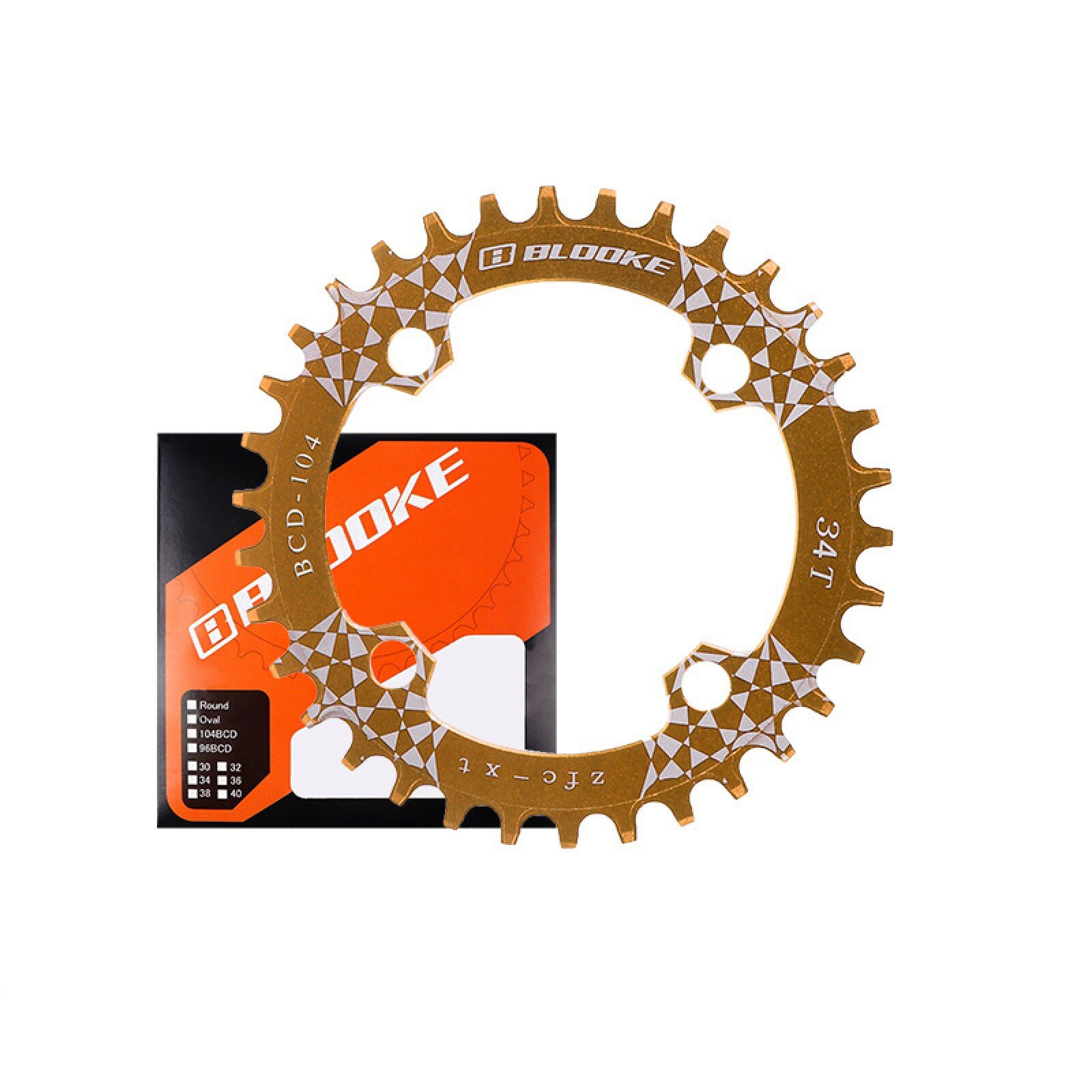 Звезда передняя MyPads 34 зуба для горного и спортивного велосипеда, алюминий анодированный