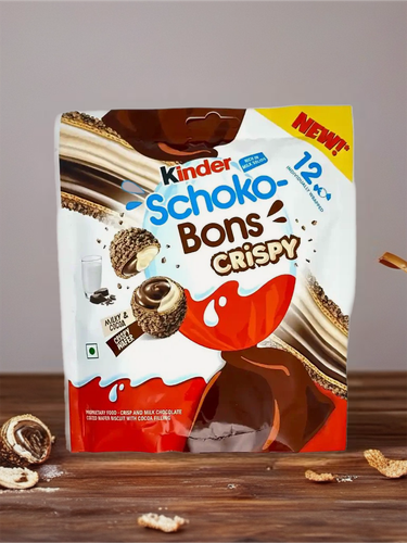 Изображение товара Шоколадные конфеты Kinder Schoko-Bons Crispy, в хрустящей посыпке, 67.2 гр (Германия)