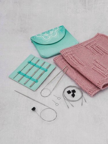 Изображение товара Набор съемных спиц Mindful 'Petite Midi', 10 и 13см, 8пар(2-2,75мм), нерж. сталь, KnitPro