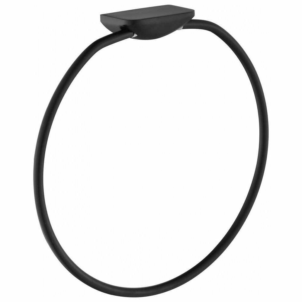 Полотенцедержатель кольцо Grocenberg AC0063BL черный матовый