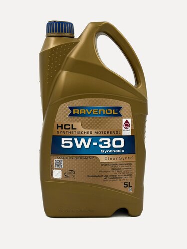 Изображение товара Масло моторное Ravenol HCL SAE 5W-30, 5 литров, синтетическое