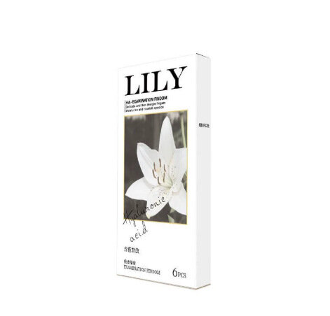 Пальцевая перчатка LILY с гиалуроновой кислотой ароматная белая 6 шт
