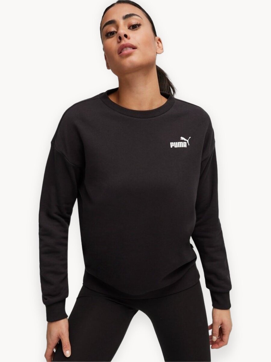 Худи PUMA ess relaxed small logo crew, размер 44, , черный
