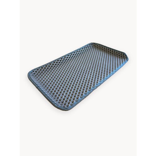 Коврик защитный с бортиками под гантели, гири, 34х41 см (графит, толщина 1см.)