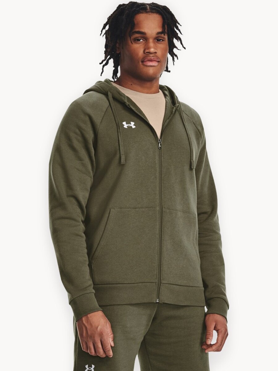 Толстовка спортивная Under Armour Rival, размер XS, , темно-зеленый